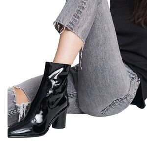 Excellent Like-new Rag‎ & Bone Wiley patent leather Heeled Boots size 37/ US 7